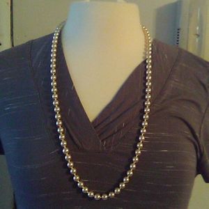 Blush colored pearl necklace 31"